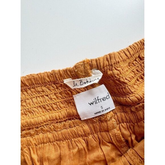 Aritzia WILFRED Nanterre Amber Earth Gold Modal Culottes Cropped Pants, Size S - Picture 7 of 15